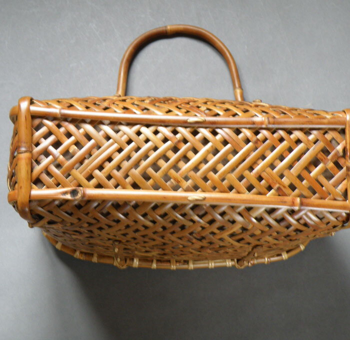 【ふるさと納税】千島笹 燻煙透かし網代バッグ【北の竹工房】日用品 雑貨 竹材 竹製品 加工品 竹細工 籠 かご カゴ 北海道 比布町 ぴっぷ 1003-013 サムネイル3