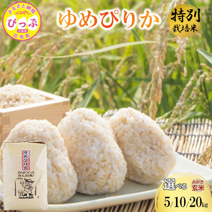 令和7年産 特別栽培米 ゆめぴりか みがき玄米 5kg 10kg 20kg 【西間農園】 容量が選べる 玄米 お米 米 北海道産 北海道米 特Aランク 国産 コメ JGAP認証農場 北海道 比布町 ぴっぷ 1005-051