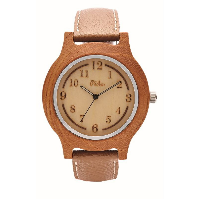 木製腕時計シルバーリングタイプ（ケヤキUT-3-K）ケヤキ