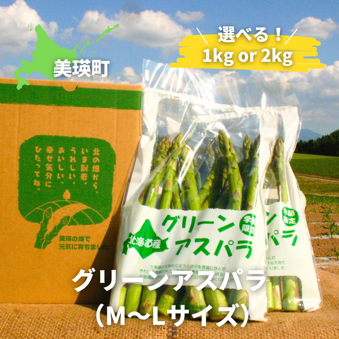 【令和8年産予約受付！】グリーンアスパラ（M〜Lサイズ）1kg 2kg 送料無料 野菜 美瑛 美瑛町 北海 美瑛 北海道美瑛町 美瑛産アスパラ アスパラガス 黒木農場[012-186]