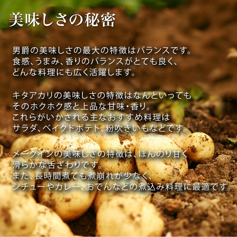 【ふるさと納税】【令和8年産予約受付！】じゃがいも 3種セット 9kg 詰め合わせ 送料無料 | 男爵 メークイン キタアカリ 食べ比べ 野菜 北海道 北海道美瑛 北海道美瑛町 美瑛町 美瑛 野菜 美瑛産 北海道産 黒木農場　[011-61] - 画像2