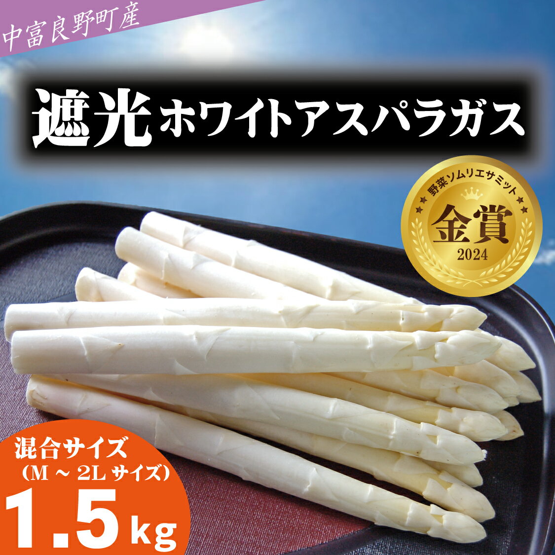 【2026年発送】【中富良野町寺坂農園】遮光ホワイトアスパラガス（1.5kg）