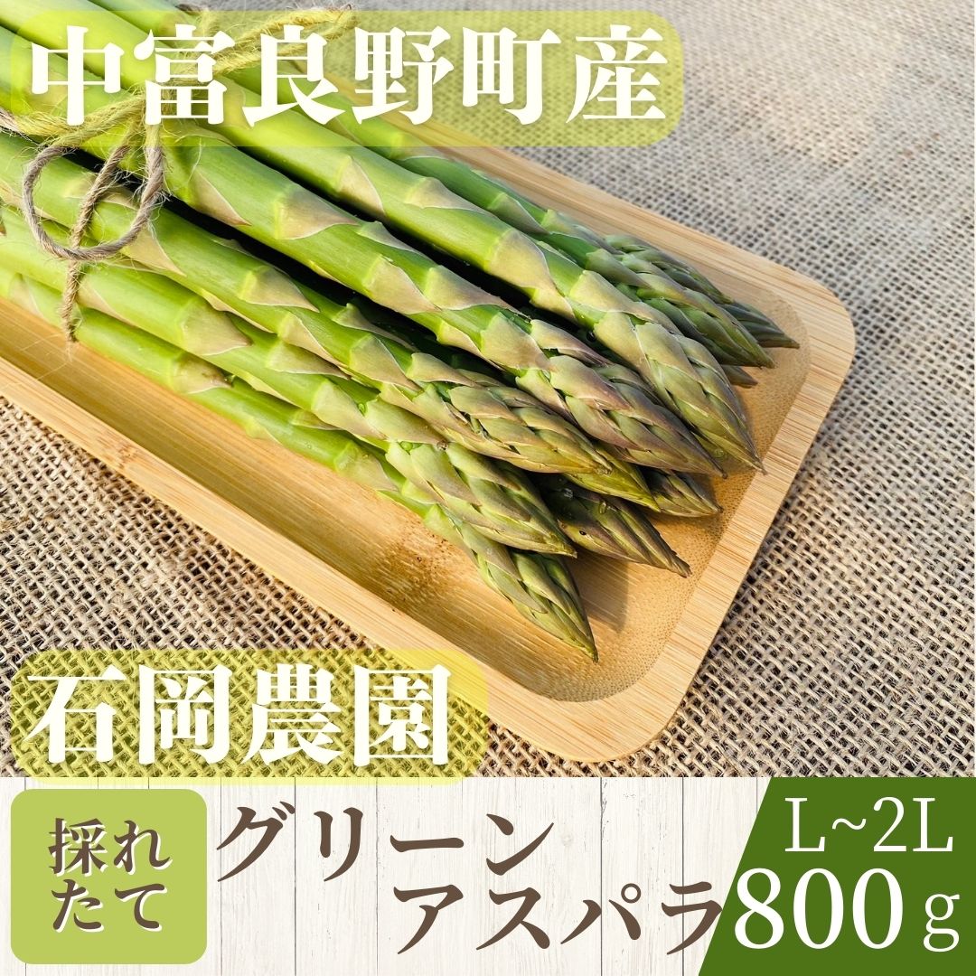 【2026年発送】石岡農園のグリーンアスパラ（ハウス栽培）L～2L　800g