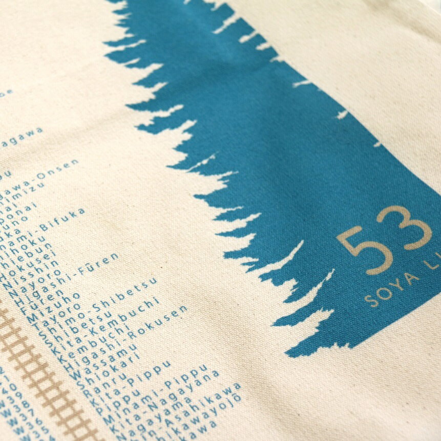 【ふるさと納税】宗谷本線53駅布かばん／塩狩峠　トートバック サムネイル3