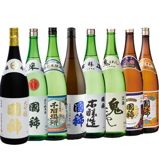 7-110-001　国稀 ドカンと一升瓶8本セット　地域のお礼の品・カタログ・日本酒・お酒　お届け：入金確認後、1週間～1ヶ月以内
