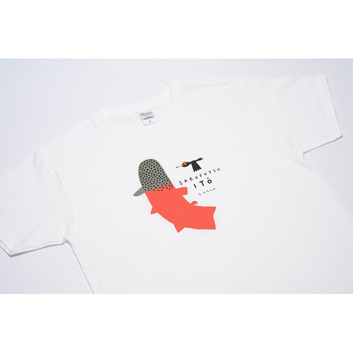 【ふるさと納税】 Tシャツ 半袖 白 ホワイト M イトウ お土産 プレゼント ギフト ゆるきキャラ ご当地 ふるさと納税 猿払 猿払村 【12004】 サムネイル2