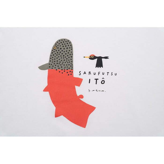 【ふるさと納税】 Tシャツ 半袖 白 ホワイト M イトウ お土産 プレゼント ギフト ゆるきキャラ ご当地 ふるさと納税 猿払 猿払村 【12004】 サムネイル3