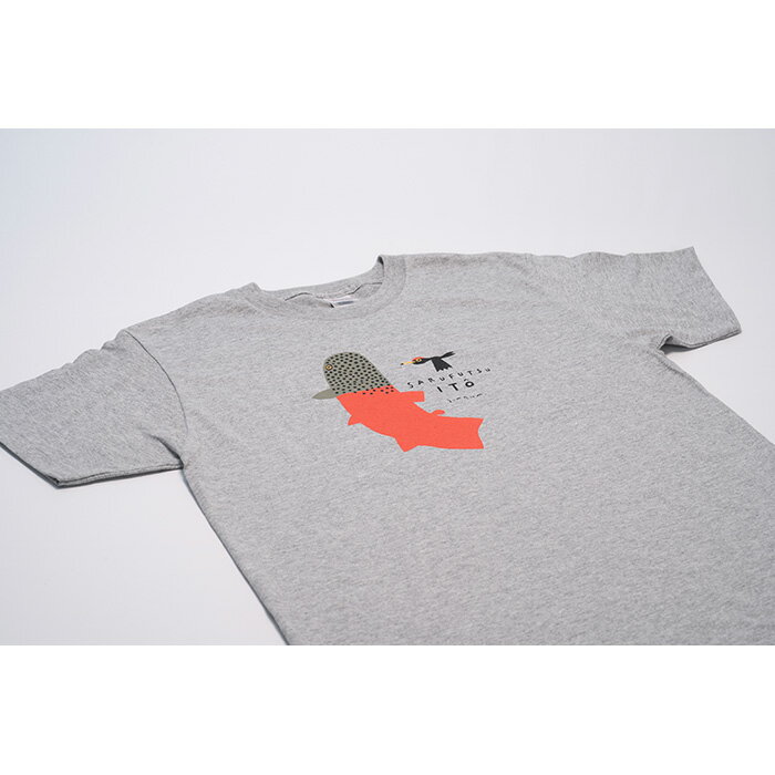 【ふるさと納税】 Tシャツ 半袖 杢グレー グレー イトウ お土産 プレゼント ギフト ゆるきキャラ ご当地 ふるさと納税 猿払 猿払村 【12011】 サムネイル3