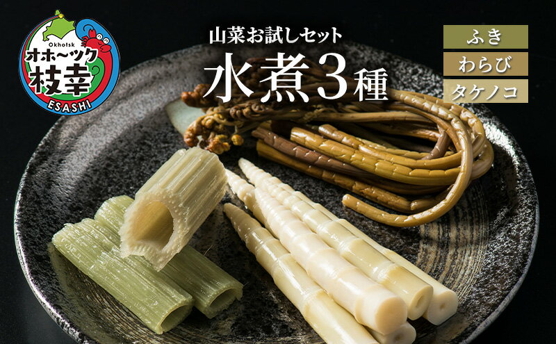 【ふるさと納税】山菜お試しセット 水煮3種（フキ・ワラビ・タケノコ）【オホーツク枝幸】野菜 - 画像2
