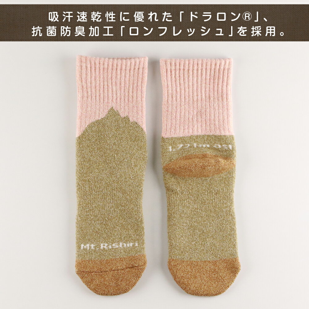 【ふるさと納税】☆利尻山デザイン☆レディース用靴下1足(ピンク)北海道ふるさと納税 利尻富士町 ふるさと納税 北海道 靴下 ソックス レディース ショートソックス 吸汗 速乾性 抗菌 防臭 利尻山 サムネイル3
