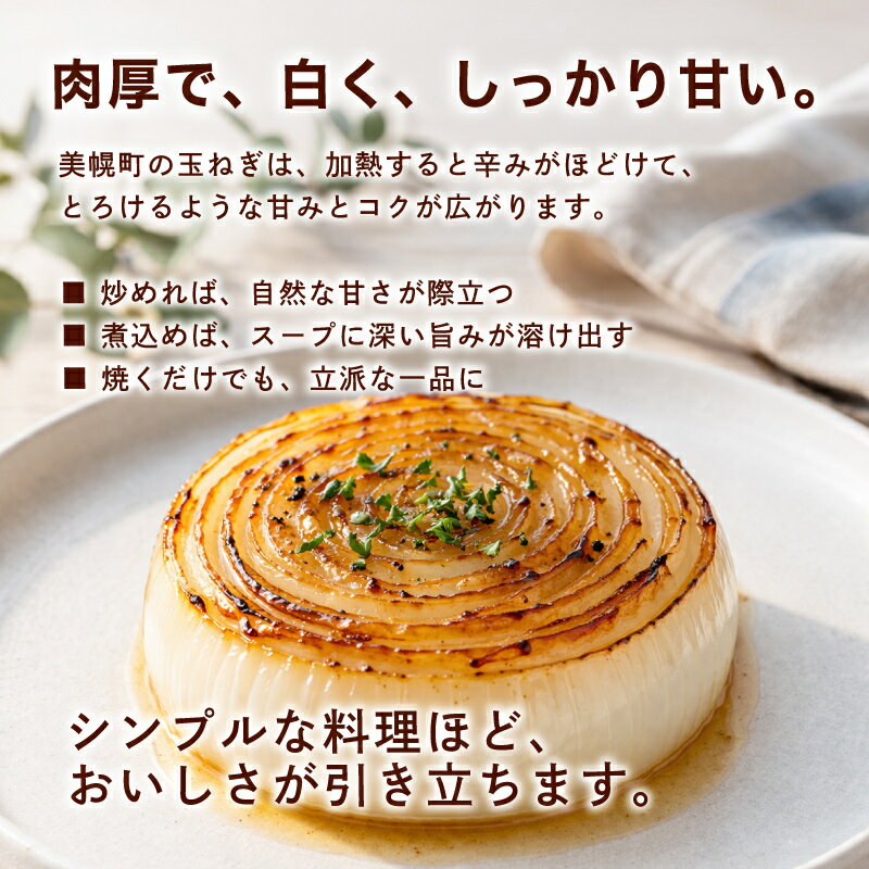 【ふるさと納税】 数量限定 訳あり 玉ねぎ 10~20kg 選べる 【R7年度産 Sサイズ 順次発送】 【 先行予約 R8年度産 Mサイズ 訳あり・Lサイズ／2026年10月上旬より順次発送】 人気 ランキング 玉ねぎ 国産 野菜 北海道 美幌町 - 画像3