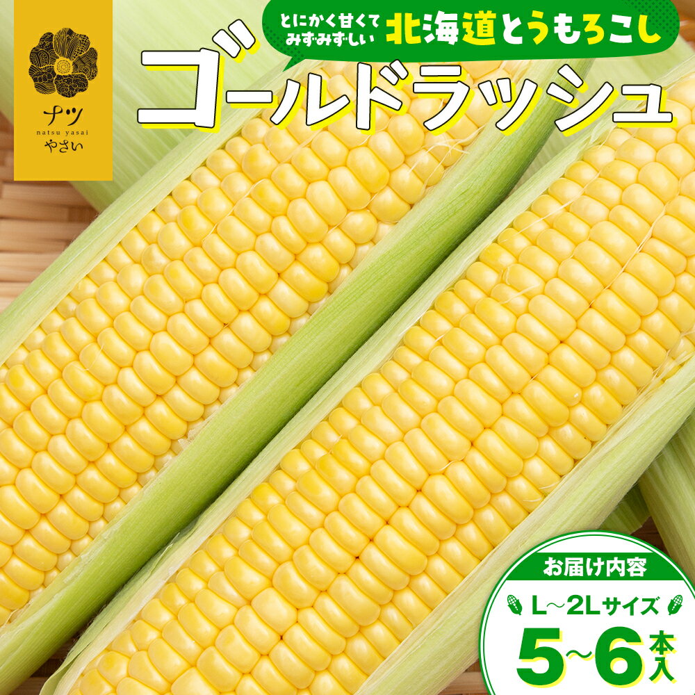 【令和8年早期受付】8月の旬 トウモロコシ 5〜6本 ピンクの八百屋〜ナツやさい〜 | とうもろこし トウモロコシ ゴールドラッシュ 旬 新鮮 野菜 夏 甘い 産地直送 北海道 津別町 送料無料