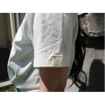 【ふるさと納税】知床・斜里町のシンボルキャラクター「知床トコさん」×久米繊維　コットンTシャツ　白・M【配送不可地域：離島・沖縄県】【1340958】 サムネイル3
