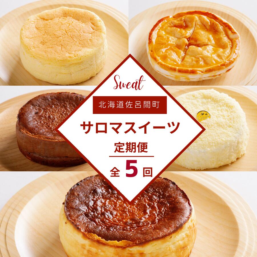 5種のスイーツ定期便 【 ふるさと納税 人気 おすすめ ランキング チーズスフレ アップルパイ チョコチーズ チーズケーキ レアチーズケーキ 定期便 北海道 佐呂間町 送料無料 】 SRMJ074