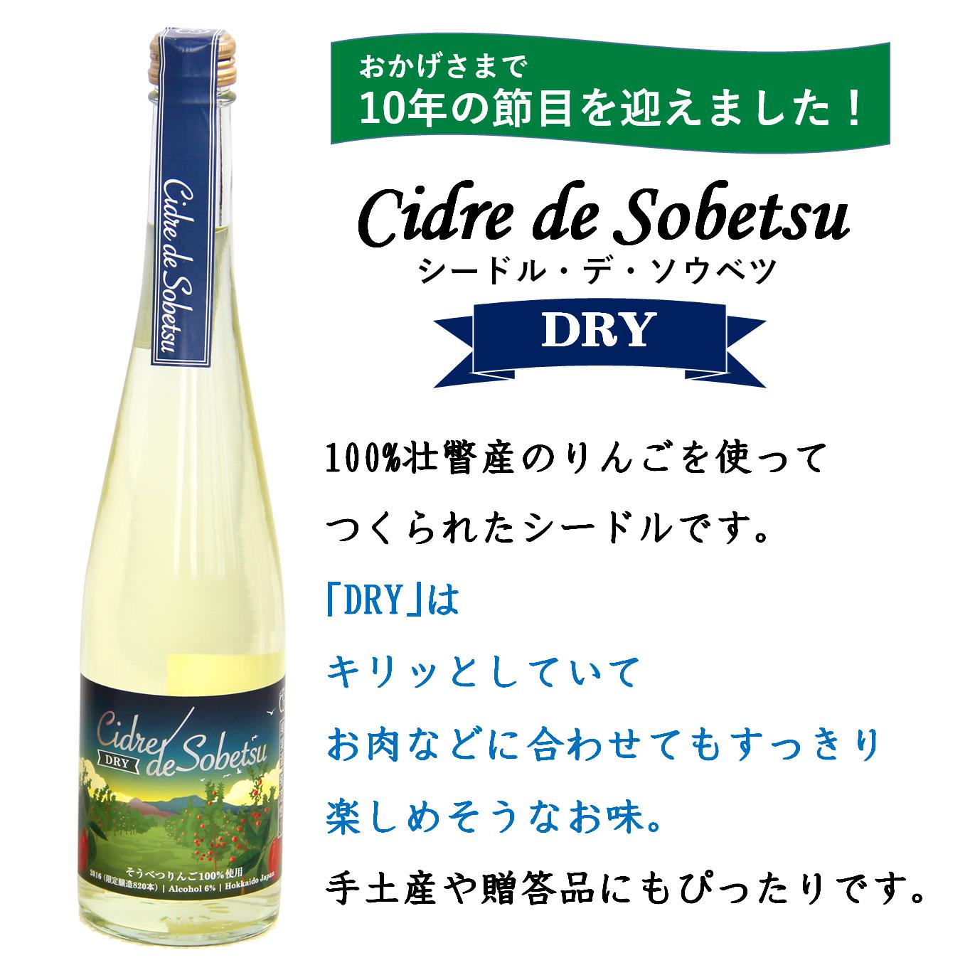 【ふるさと納税】シードル・デ・ソウベツ（ドライ）500ml×12本 【 ふるさと納税 人気 おすすめ ランキング 北海道 壮瞥 りんご 林檎 リンゴ アップル 果汁 100% アルコール 酒 辛口 ドライ 贈り物 贈物 贈答 ギフト 大容量 詰合せ 北海道 壮瞥町 送料無料 】 SBTA023 サムネイル2
