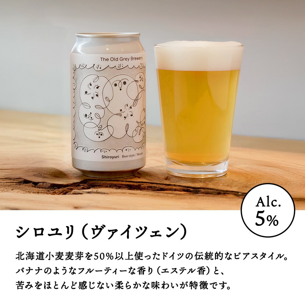 【ふるさと納税】【白老町のクラフトビール】 3種飲み比べ (各2～16本) 選べる計6本～48本《The Old Grey Brewery》クラフトビール お酒 ギフト 酒 ビール ギフト 北海道ふるさと納税 白老 ふるさと納税 北海道 サムネイル3