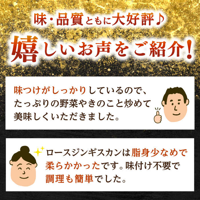 【ふるさと納税】ジンギスカン2種セット 計1.6kg（あづまジンギスカン400gx2・熟成ロース400gx2）【Bセット】お届け回数選べる！【有限会社市原精肉店】 定期便 隔月 1年 ジンギスカン 羊肉 ロース 焼肉用 味付き 小分け 冷凍 北海道 [AXAA011/AXAA037/AXAA038/AXAA039] サムネイル3