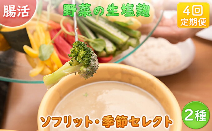 【ふるさと納税】【塩麹2種×4ヶ月連続お届け 定期便】サニーサイドアップカフェ 野菜の生塩麹（ソフリット＋季節セレクト） 調味料 発酵調味料 発酵食品 万能調味料 ビタミンB 抗酸化作用 整腸作用 サムネイル3