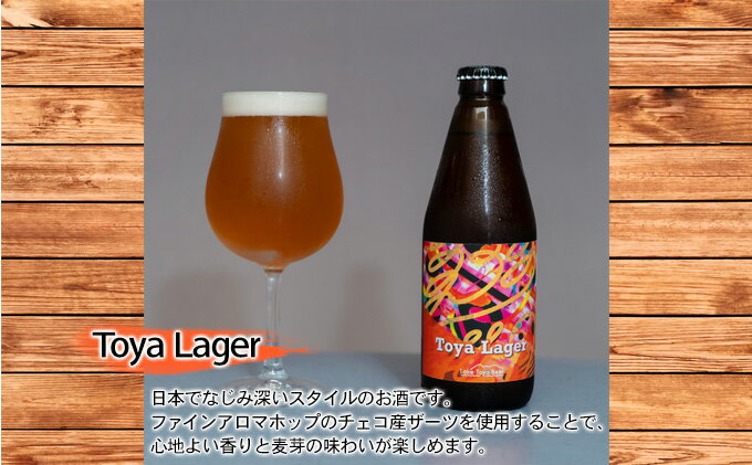 【ふるさと納税】Lake Toya Beer クラフトビール Toya Lager 4本セット (紙コースター2枚付) 4カ月連続お届け お酒 瓶ビール アルコール 晩酌 バーベキュー BBQ 家飲み 宅飲み 麦芽の味わい サムネイル3