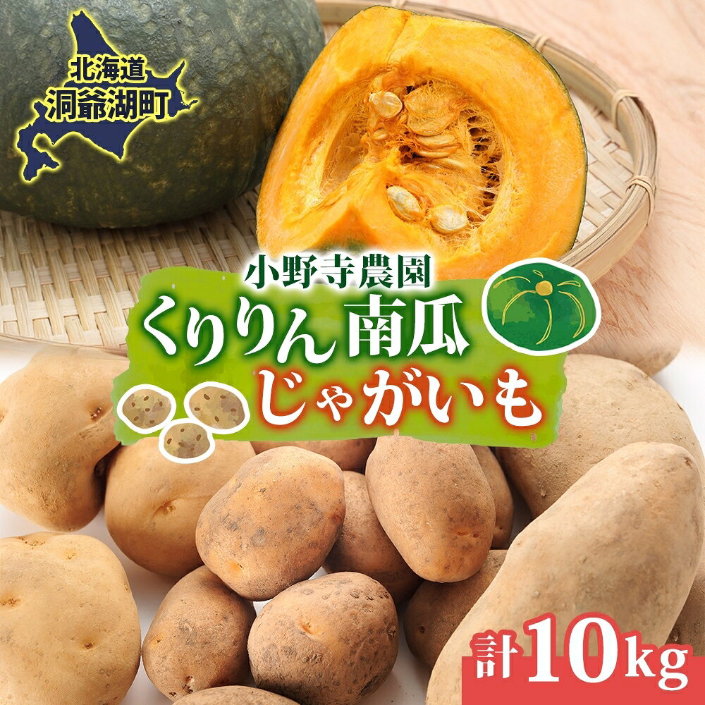 R8年産 先行受付 南瓜 くりりん じゃがいも 計10kg 2026年9月下旬よりお届け ホクホク 甘い 栗 ホクホク 産地直送 お取り寄せ 国産 小野寺農園 北海道 洞爺湖町　お届け：2026年9月下旬以降順次出荷