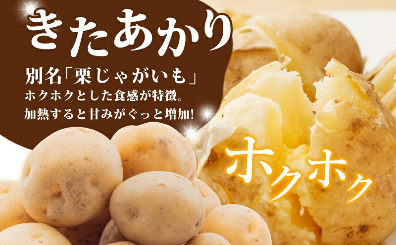 【ふるさと納税】R8年産 先行受付 じゃがいも きたあかり 5kg 2026年9月下旬より順次出荷 栗じゃがいも ホクホク 甘い ポテトサラダ コロッケ 産地直送 お取り寄せ 国産 小野寺農園 北海道 洞爺湖町　お届け：2026年9月下旬～12月中旬 - 画像3