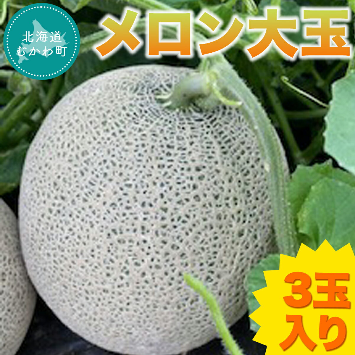 【先行予約！2026年7月以降発送】メロン大玉3玉入り 【 ふるさと納税 人気 おすすめ ランキング メロン めろん 穂別メロン 赤肉メロン 贈答品 ギフト デザート 甘い おいしい 北海道 むかわ町 送料無料 】 MKWF011