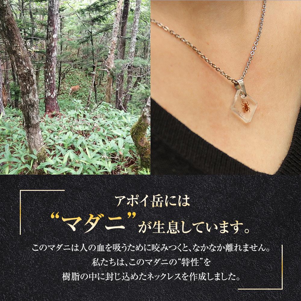 【ふるさと納税】もう離さない！離れない！ マダニネックレス | ネックレス 樹脂 レジン アクセサリー 贈り物 贈答 ギフト プレゼント 女性 アポイ岳 北海道 様似町 送料無料 サムネイル3