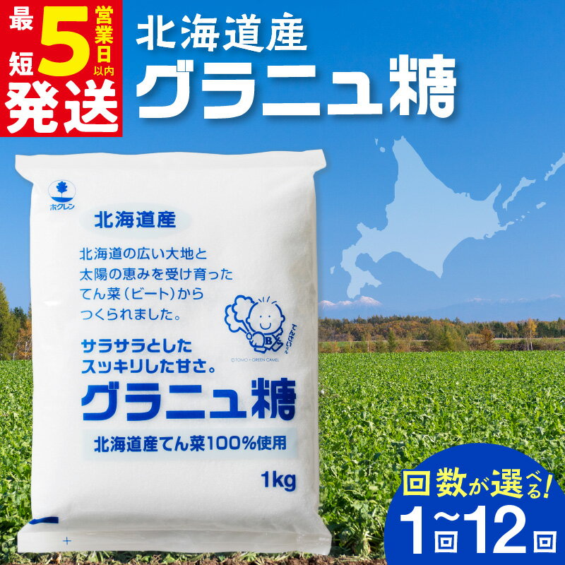 【容量と発送回数が選べる！】 ホクレン の グラニュ糖 北海道産 砂糖 定期便 お菓子 料理 調味料 ビート お取り寄せ 北海道 清水町 送料無料