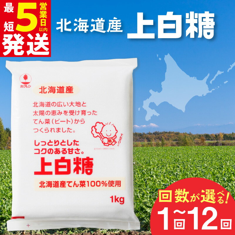 【容量と発送回数が選べる！】 ホクレン の 上白糖 北海道産 砂糖 定期便 お菓子 お菓子作り 料理 調味料 ビート てん菜 焼き菓子 卵焼き 煮物 お取り寄せ 道産 国産 北海道 清水町 十勝清水 送料無料