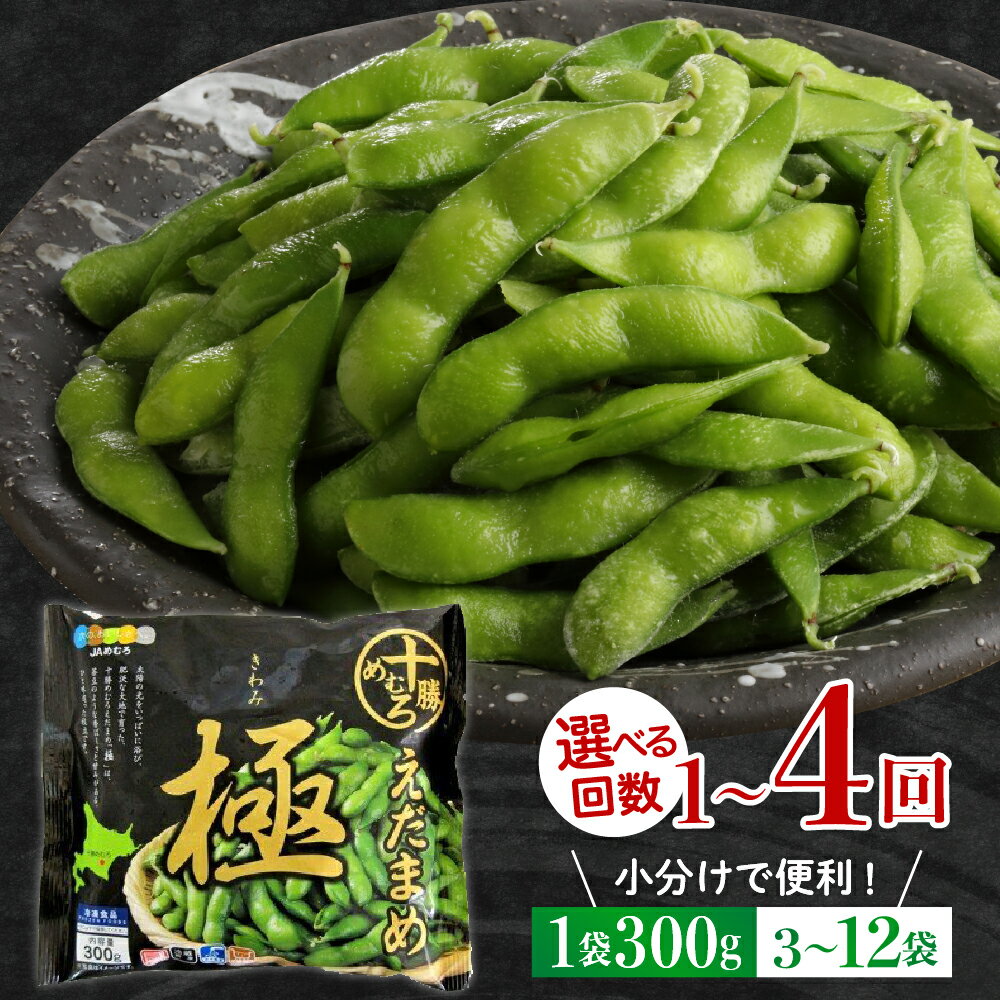 ＼レビュー★4.88 高評価 ! ／ 北海道産 枝豆 「極」《 選べる : 3袋 / 9袋　お届け回数 : 1回 / 3回 / 4回 》 / えだまめ 冷凍 ビール おつまみ 送料無料 特産品 お手軽 お酒 晩酌 お取り寄せ 北海道 十勝 芽室町