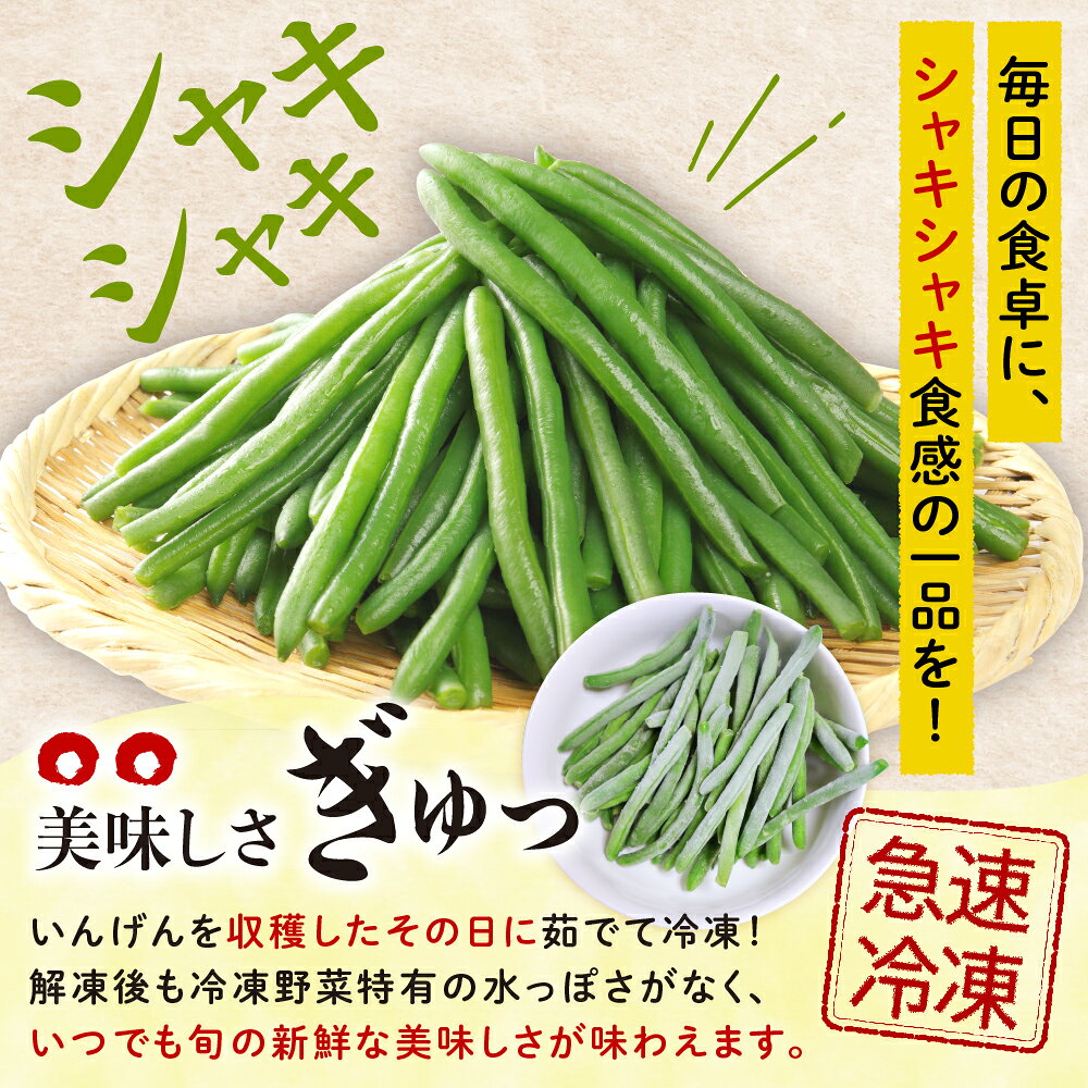 【ふるさと納税】十勝めむろ 冷凍野菜 いんげん 300g×3袋 新鮮 インゲン インゲンマメ 野菜 料理 調理 送料無料 北海道 十勝 芽室町 - 画像2