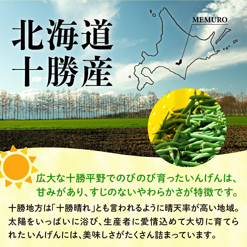 【ふるさと納税】十勝めむろ 冷凍野菜 いんげん 300g×3袋 新鮮 インゲン インゲンマメ 野菜 料理 調理 送料無料 北海道 十勝 芽室町 - 画像3