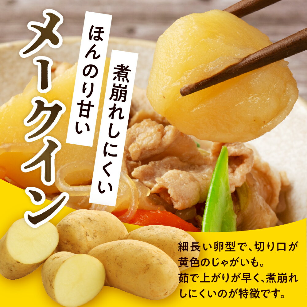 【ふるさと納税】【先行受付】【2026年10月出荷分】十勝めむろ産「めむろメークイン」Lサイズ 5kg / 北海道産 国産 冷蔵 じゃがいも ジャガイモ 芋 いも イモ ポテト 5キロ 野菜 肉じゃが ポテトサラダ カレー BBQ お取り寄せ 北海道 十勝 芽室町 - 画像2