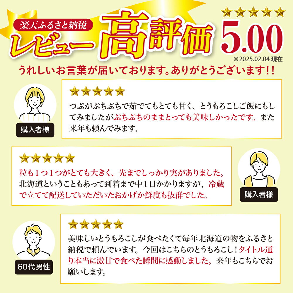 【ふるさと納税】【先行予約】 2026年産 極甘 とうもろこし ゴールドラッシュ 10本 ( 5kg )【7月下旬～8月下旬にかけて順次発送】 北海道産 期間限定 とうきび コーン フレッシュ 甘い 産地直送 特産 特産品 北海道産 道産 お取り寄せ 冷蔵 送料無料 国産 北海道 十勝 芽室町 サムネイル2