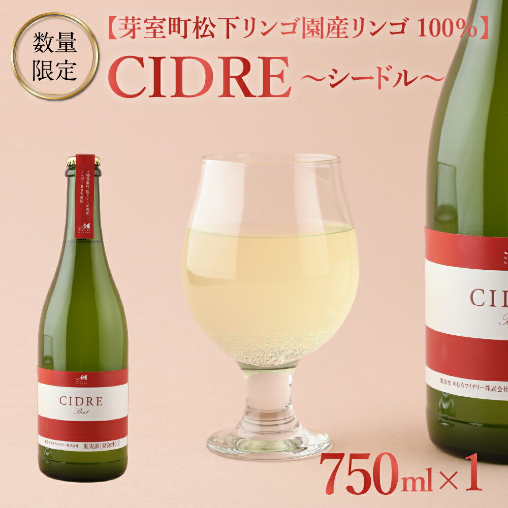 ★数量限定★ シードル：CIDRE【芽室町松下リンゴ園産リンゴ100％】750ml×1本(箱入) 北海道 十勝 芽室町