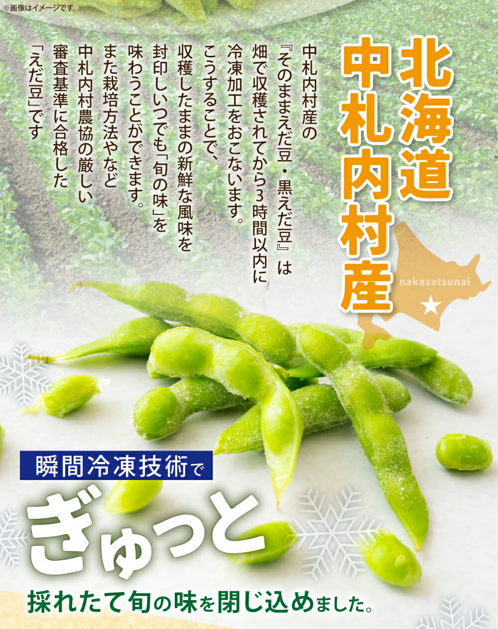 【ふるさと納税】【選べる容量】そのまま枝豆 そのまま黒えだ豆 各約300g×3袋 計約1.8kg 計6袋 または 各約300g×6袋 計約3.6kg 計12袋 10000円 ～ 15000円 1万円 ～ 1万5000円 枝豆 黒えだ豆 黒枝豆 えだ豆 えだまめ おつまみ 国産 冷凍 北海道 中札内村 送料無料 [D1-5C] サムネイル3