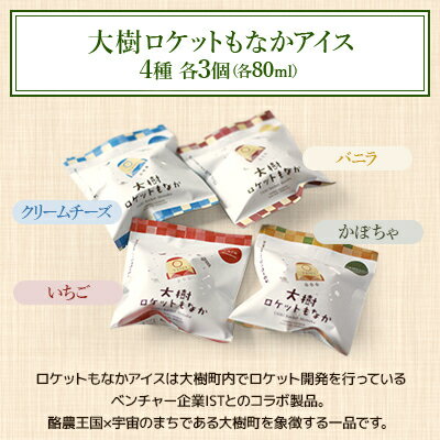 【ふるさと納税】大樹ロケットもなかアイス4種×3個とカウベルアイス10種 計22個 【増量】_ アイス アイスセット もなか カウベル 人気 冷凍 スイーツ デザート 美味しい ギフト 贈答 送料無料 北海道 【配送不可地域：離島】【1398016】 - 画像2