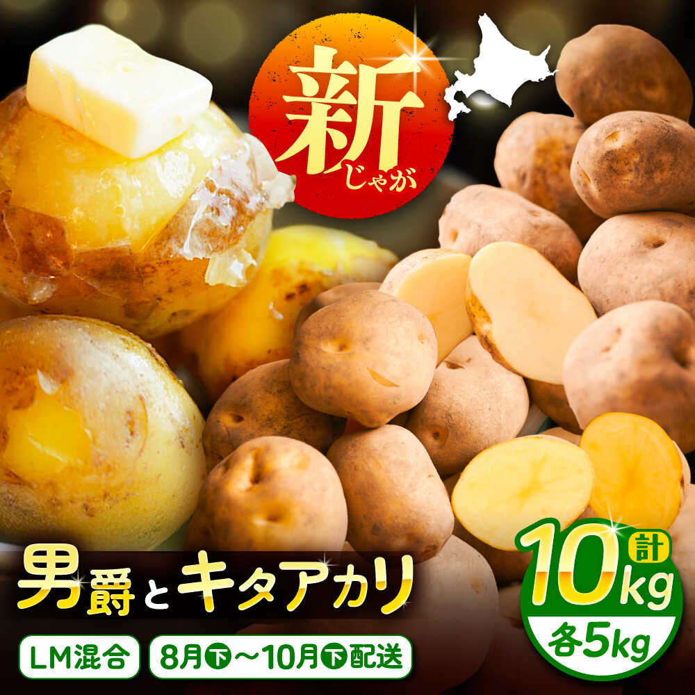 【先行予約】北海道産 じゃがいも 5kg × 2種 食べ比べ（ 男爵 ＆ キタアカリ ）《足寄町》【党崎農場】 ジャガイモ じゃがいも 国産 野菜 ポテト 芋 イモ いも きたあかり あしょろ 北海道 道産 産地直送 産直 10kg セット [BEAA005]