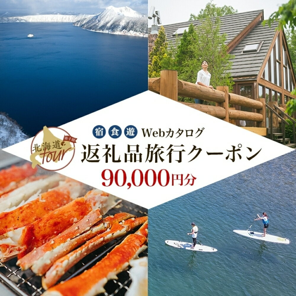 【北海道ツアー】993. 後から選べる旅行Webカタログで使える！ 北海道弟子屈町 旅行クーポン（90,000円分） 旅行券 宿泊券 飲食券 体験サービス券