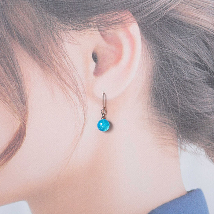 【ふるさと納税】2467.ジュエリー ピアス アクセサリー 湖水 ガラス細工 レディース ハンドメイド アクセサリ 手作り ギフト プレゼント 屈斜路湖 10000円 北海道 弟子屈町 サムネイル3