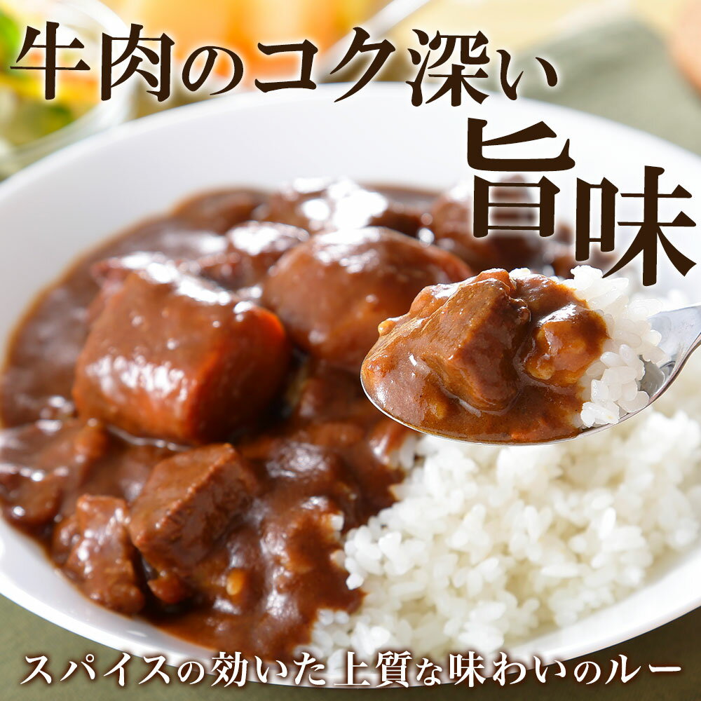 【ふるさと納税】 548.ビーフカレー 2個 セット 中辛 牛 牛肉 ビーフ 業務用 レトルトカレー レトルト食品 カレー 野菜 備蓄 まとめ買い 5000円 北海道 弟子屈町 - 画像3