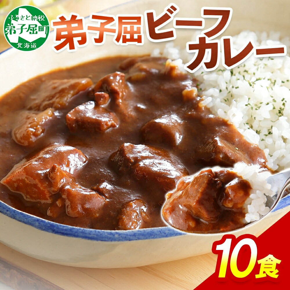 【ふるさと納税】 507. 弟子屈 ビーフカレー 10個 セット 中辛 牛肉 ビーフ 業務用 レトルトカレー レトルト食品 野菜 備蓄 まとめ買い 北海道 弟子屈町
