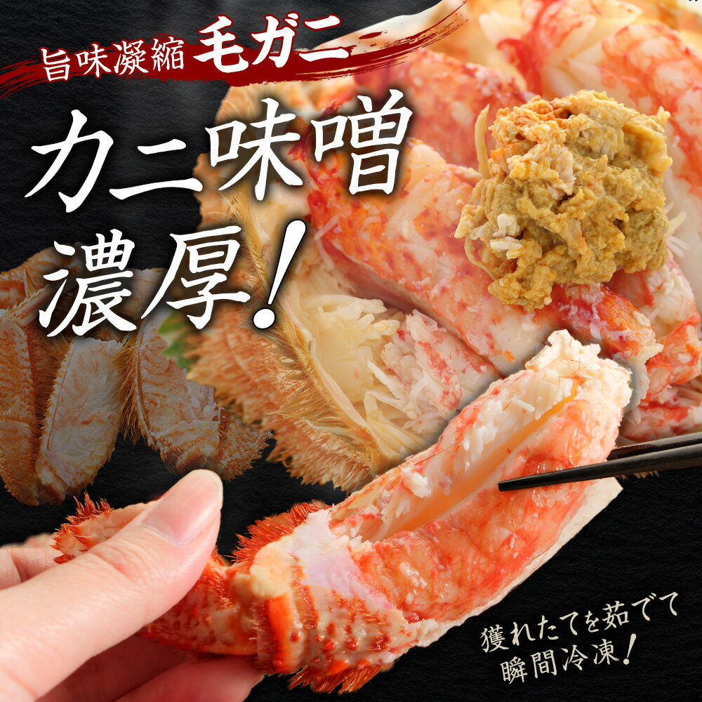 【ふるさと納税】3357. カニ 蟹 毛蟹 2尾 計800g前後 食べ方ガイド・専用ハサミ付 カニ かに 蟹 海鮮 ボイル キャンプ飯 バーベキュー BBQ 送料無料 北海道 弟子屈町 - 画像2