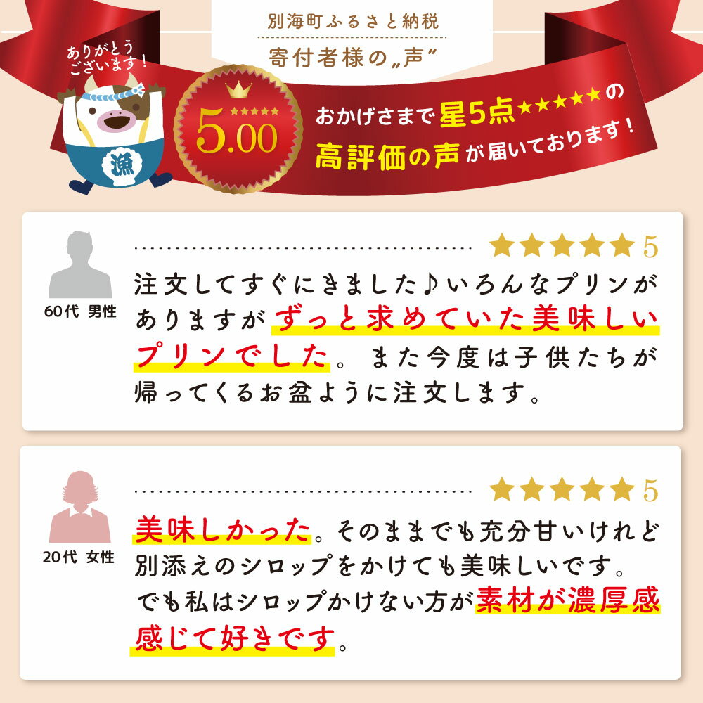 【ふるさと納税】高評価★5.0 濃厚プリン New Pudding（ニュープディング ふるさと納税 プリン ふるさと納税 スイーツ ふるさと プリン ふるさと納税 訳あり ふるさと納税 ぷりん ふるさと納税 デザート ふるさと納税 お菓子 菓子 北海道 別海町 乳製品 ギフト プレゼント ） - 画像3