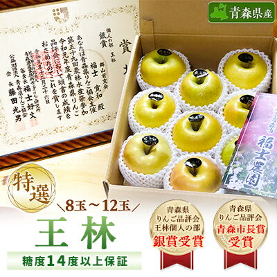 「王林」3kg・糖度14度以上保証・特選贈答用りんご 青森市長賞受賞_ りんご リンゴ 林檎 王林 贈答用 高級 特選 果物 フルーツ 青森県産 美味しい 人気 ギフト 送料無料 【配送不可地域：離島】【1085321】