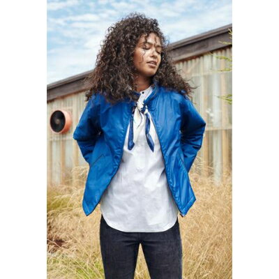 [KAPOK KNOT] カポックダウンライトジャケット　レディース　ブルー　3L　1着_H74【1239143】