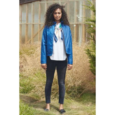 【ふるさと納税】[KAPOK KNOT] カポックダウンライトジャケット　レディース　ブルー　3L　1着_H74【1239143】 サムネイル3