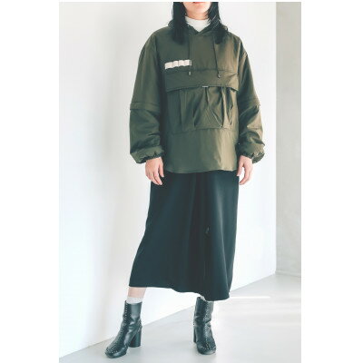[KAPOK KNOT] カンガルーパーカー UNISEX オリーブ Lサイズ1着 カポック ダウン【1371099】