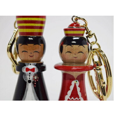 【ふるさと納税】「こけス」ドレスアップキーホルダー(キング・クイーン)【1238382】 サムネイル2