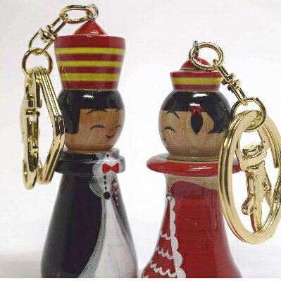 【ふるさと納税】「こけス」ドレスアップキーホルダー(キング・クイーン)【1238382】 サムネイル3